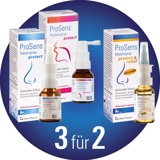 3 für 2 ProSens® Produkte - Der antiviraler Schutz bei grippalen Infekten